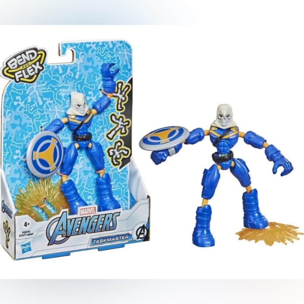 🆕 The Avengers Marvel Bend And Flex Taskmaster 6-Inch Action Figure & Accessory